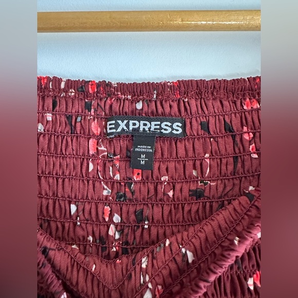 Express Off-the-Shoulder Boho Floral Bell Sleeve Top - Picture 5 of 7